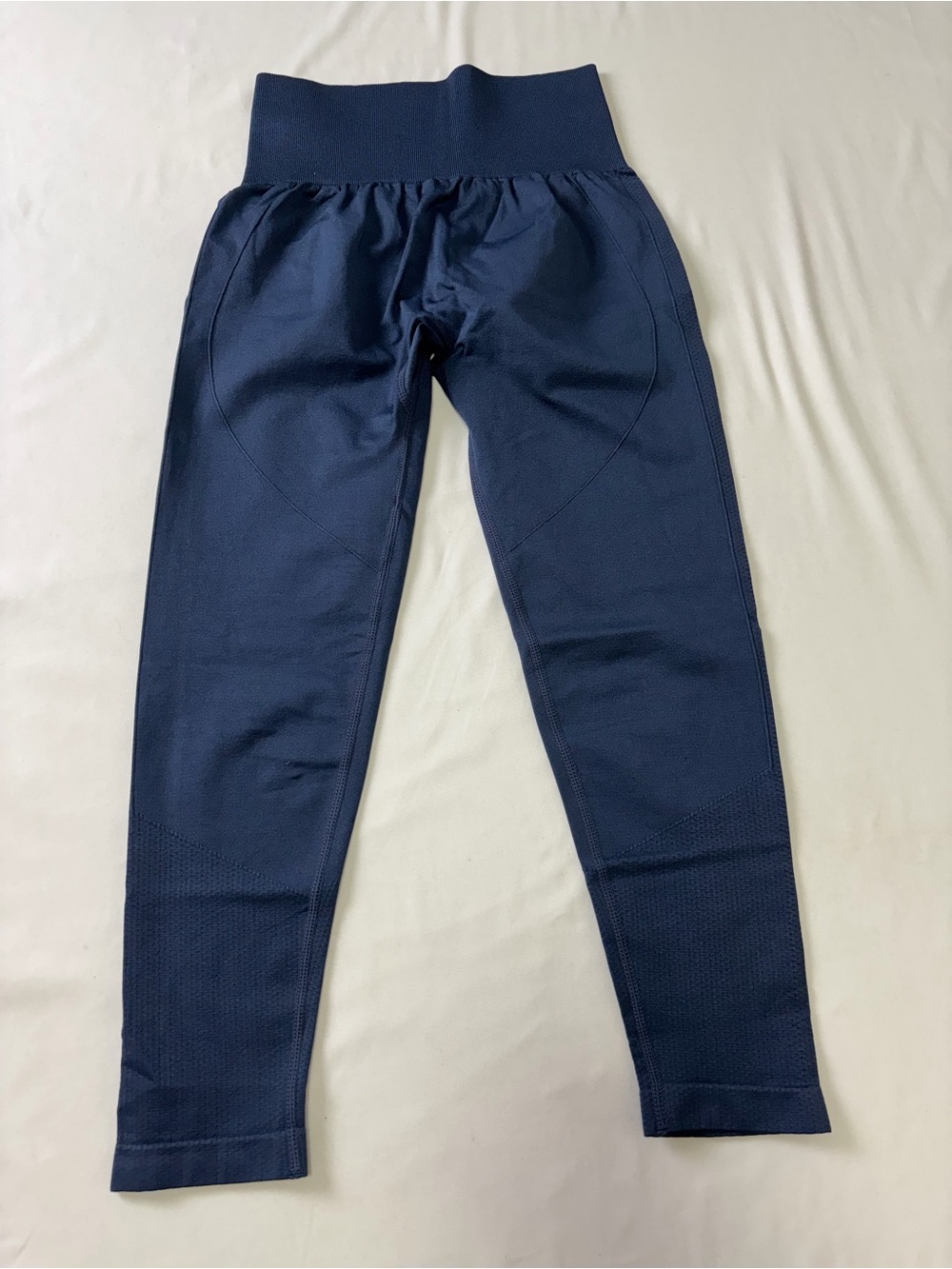 HALARA Slate Blue High-Waist Ribbed Leggings